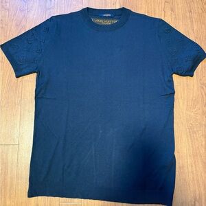 Louis Vuitton men’s Cashmere and silk shirt, monogram sleeve. Size L